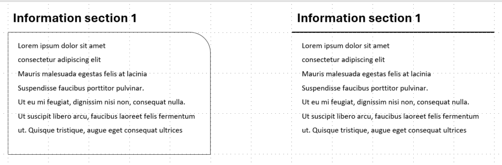 Presentation design - grids and boxes